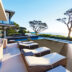 Modern luxury home showcase patio with ocean view